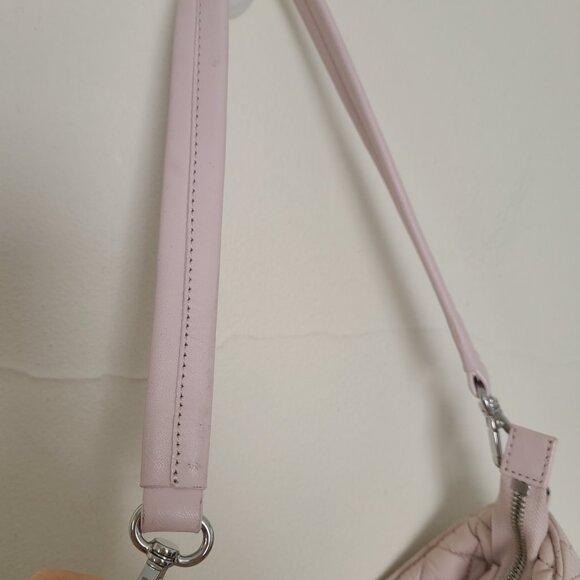 MZ Wallace Crosby Quilted Hobo Shoulder Bag Nylon Pink - Picture 8 of 11